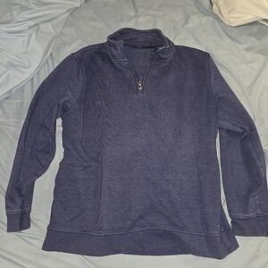 John Ashford Men's Zip-Up Sweater - Navy Blue